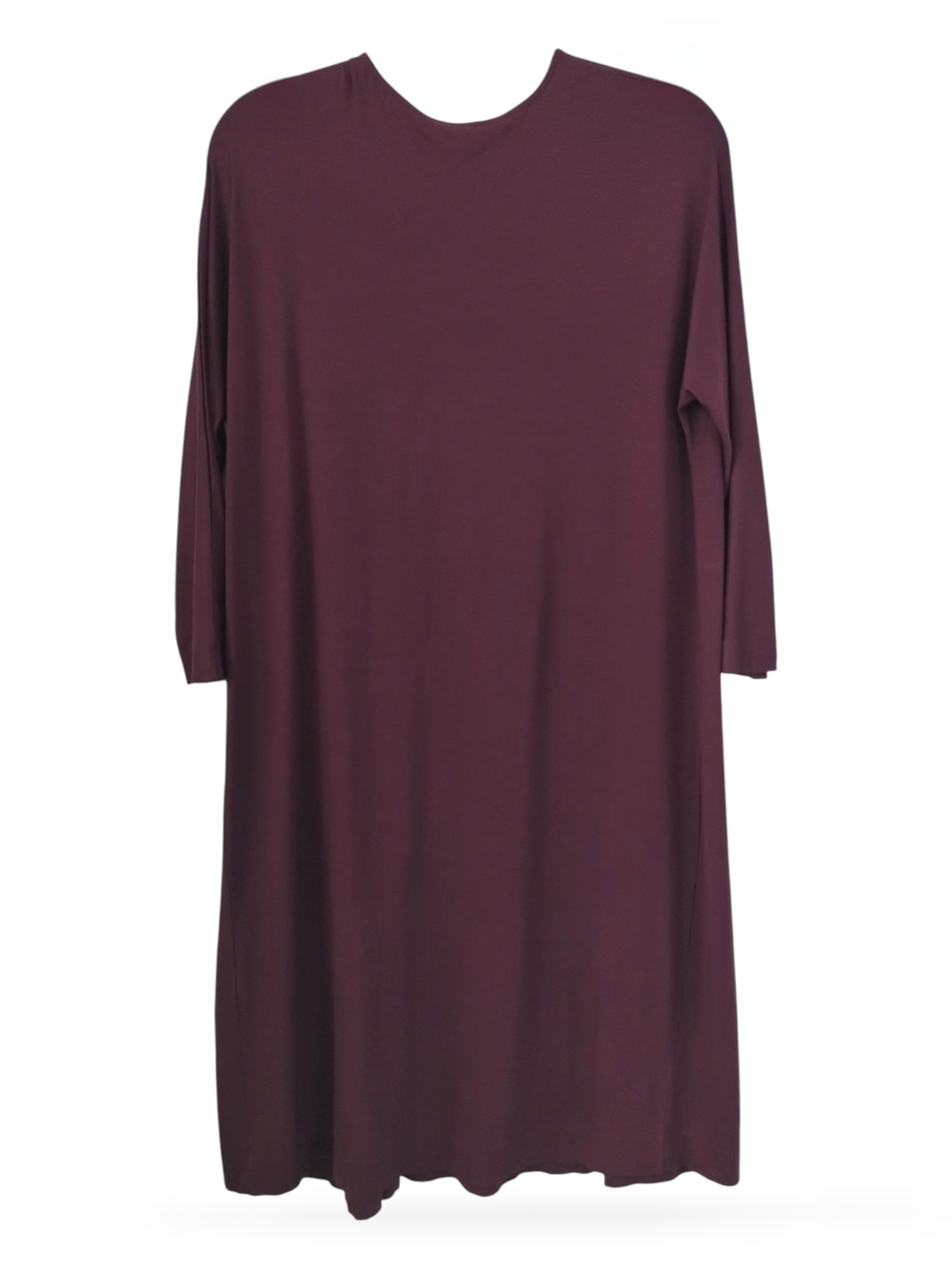 COS Plum Draped Waist Midi Dress Minimalist Cocoon Oversized M - Picture 3 of 6